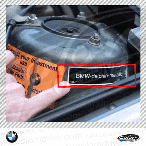 MINI paint code label example 4